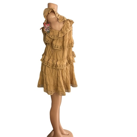 Gacaky Summer Sleeveless Rompers Ruffle Flowy Boho Sun Mini Dress - Picture 8 of 10